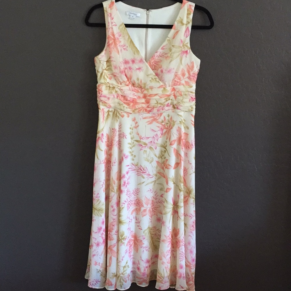 Dressbarn Ivory Floral Dress